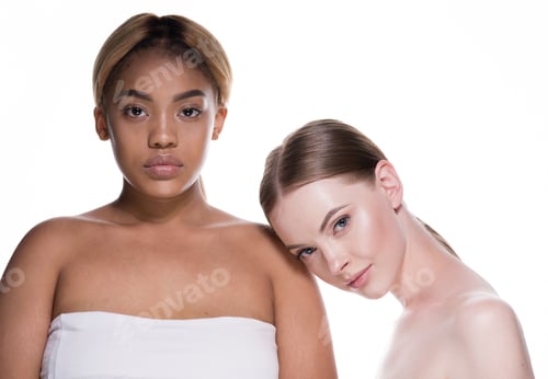 Preview: Women black and white skin ethnic beauty cosmetic skin care