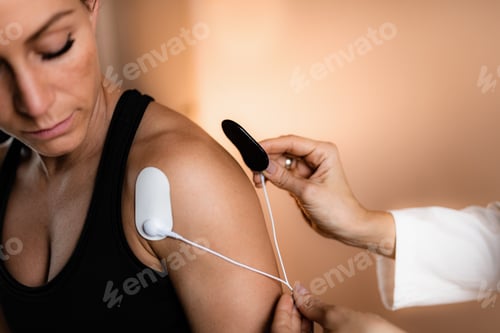 Preview: Shoulder Physical Therapy with TENS Electrode Pads, Transcutaneous Electrical Nerve Stimulation