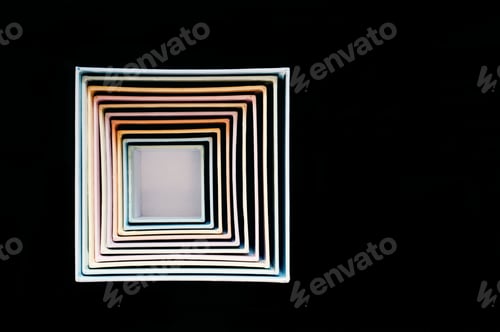 Preview: Top view of empty cardboard boxes