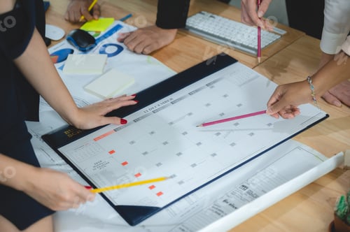 Preview: business team creative person are meeting at office to work about marketing plan idea discussion