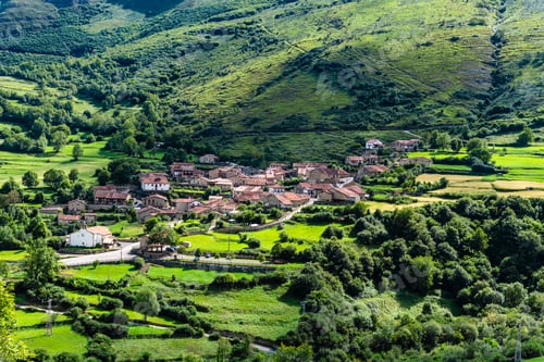 Preview: Scenic view of Tudanca, a traditional small village in Cantabria in Saja-Nansa region.