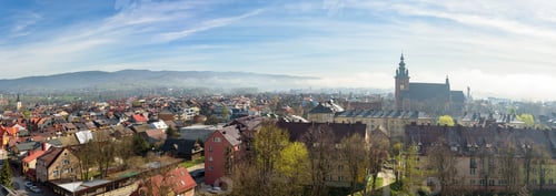Preview: Panoramic view of the rooftops of Nowy Targ