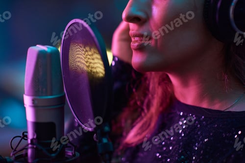 Preview: Singer singing to microphone