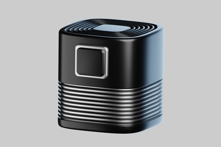 Preview: Black tech box with metal bands