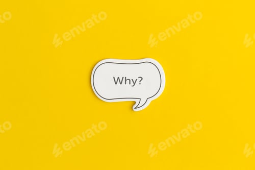 Preview: Paper speech bubble on a yellow background. Top view with copy space. Flat lay.