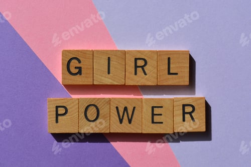Preview: Girl Power, phrase as banner headline