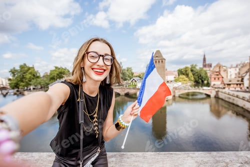 Preview: Woman traveling in Strasbourg city, France