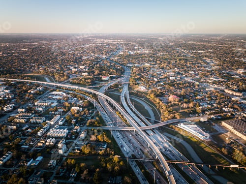 Preview: Aerial View of City Roads and Infrastructure