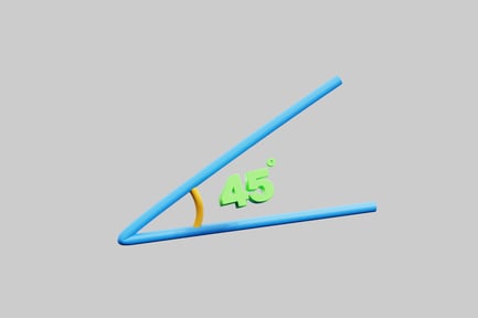 Aperçu: Illustration d'un angle de quarante-cinq degrés