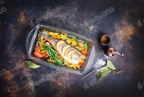 Baked Fish with Vegetables and Herbs