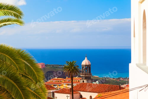 Preview: Scenic view of the town of La Orotava in the northern part of Tenerife, Canary Islands, Spain
