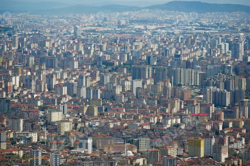Preview: Arial View of Istanbul Asian Side Urban building blocks
