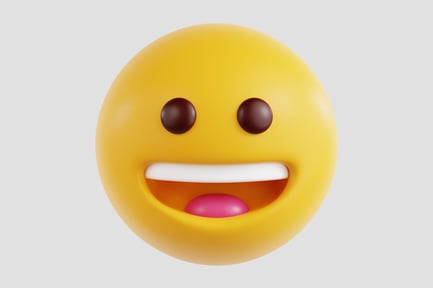 Preview: 3D Grinning Face Emoji