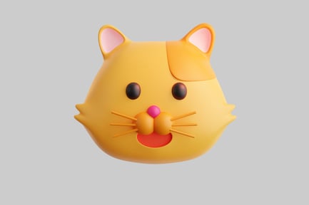 Preview: Cartoonish yellow cat head