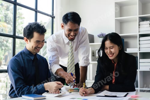 Preview: accountant working on finances, Financial accountant planner meeting business consultation introduct