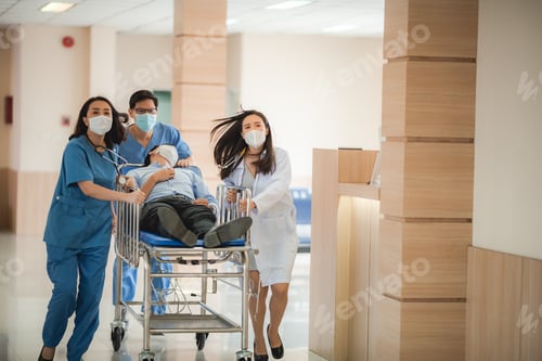 Preview: emergency patient, professional doctor working for help emergency patient at hospital health care
