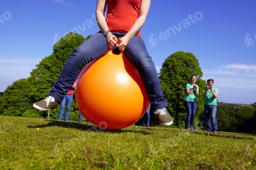 Preview: Teams racing on exercises balls