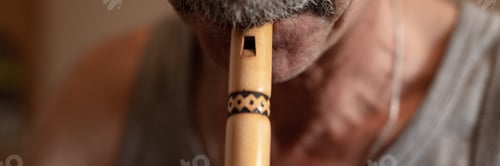 Preview: male hands elderly senior man holding playing classical guitar at home. guitarist play amateur music