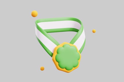 Preview: Education award medal with ribbon