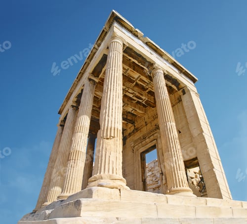 Preview: OLYMPUS DIGITAL CAMERA. Giant pillars in Acropolis, Greece.