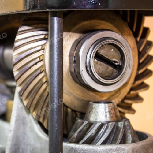 Preview: Closeup shot of a mechanical gear