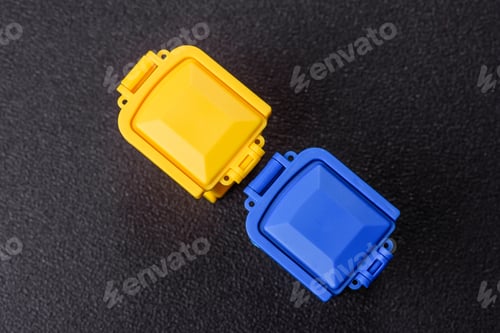 Preview: Bins for trash or garbage, selective and recycling waste disposal. Bins for trash or waste