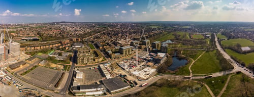 Preview: Aerial drone panoramic image of Kidbrooke Village, London