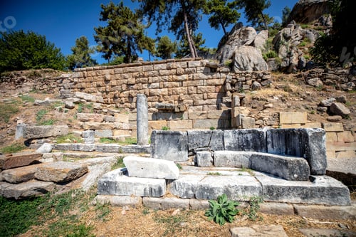 Preview: Labranda archaeological site, the Temple of Zeus Labraundeus, Mugla Province, Turkey.