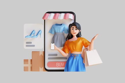 Preview: Woman shopping online