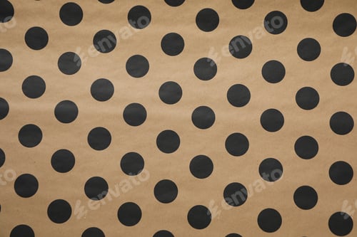 Preview: Black Polka Dots on Brown Background