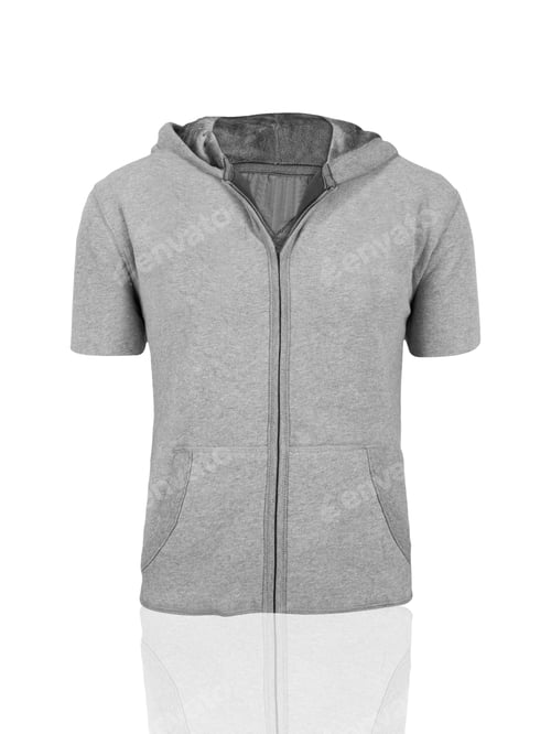 Preview: Gray hoodie isolated