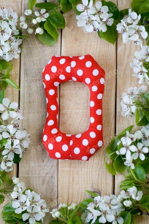 Preview: Natural wooden background with white flowers fruit tree.