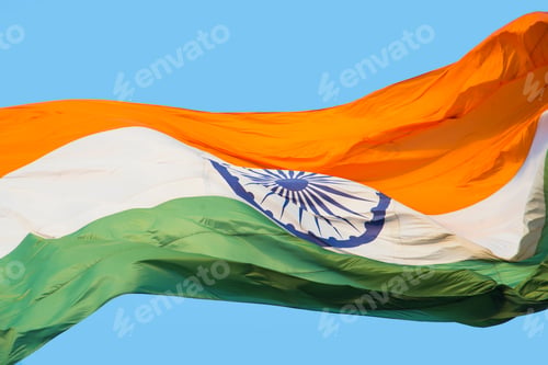Preview: Wavy Indian Flag, Close-up