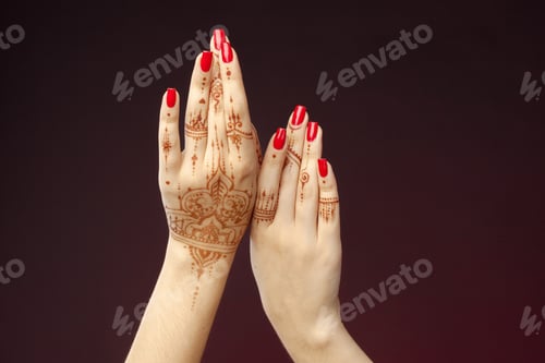 Preview: Woman Hands with mehndi