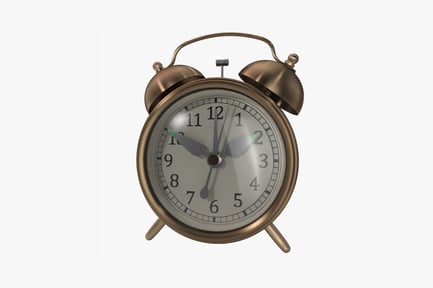 Preview: Alarm clock with twin bells and arched legs