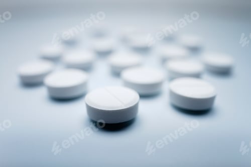 Preview: White circular pills