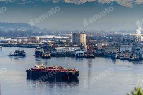 Preview: A Closeup Shot Of The Port Of Tacoma.