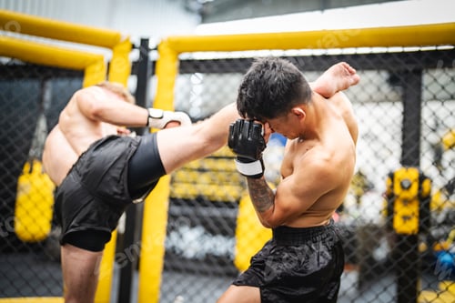 Preview: Two professional boxers fighting at the gym