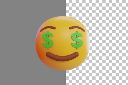 Preview: Money Eye Emoji 3D Icon
