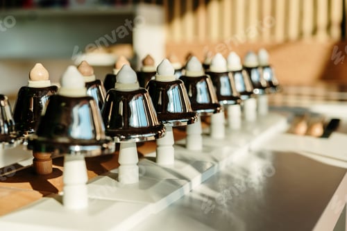 Preview: Musical bells in a school to learn the notes, polished metal.