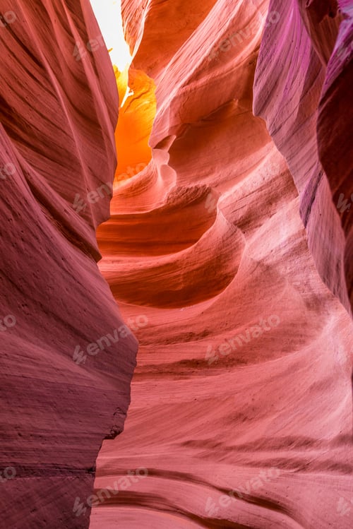 Preview: Closeup of sandstone formations in the famous Antelope Canyon