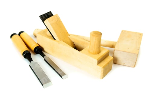 Preview: Working tools on a white background.