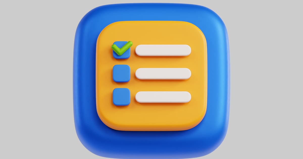 Task list checkmark complete 3D, Incl. checklist & check - Envato