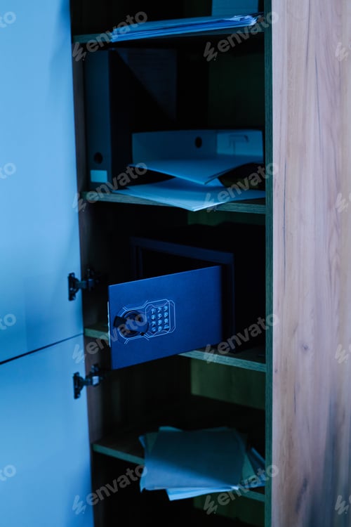 Preview: Office Safe Being Opened during Theft Incident in Corporate Workplace