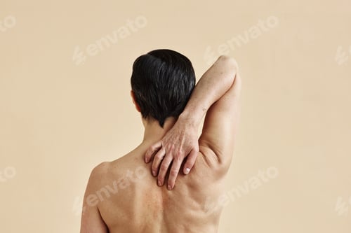 Preview: Adult woman scratching bare back