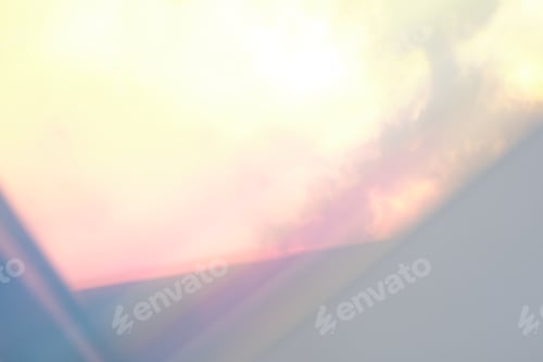Preview: Soft rainbow light flares background or overlay.