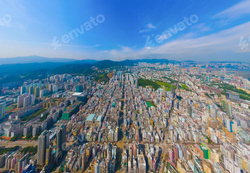 Preview: Hong Kong Downtown, China. Financial district in city in Asia. Skyscraper buildings