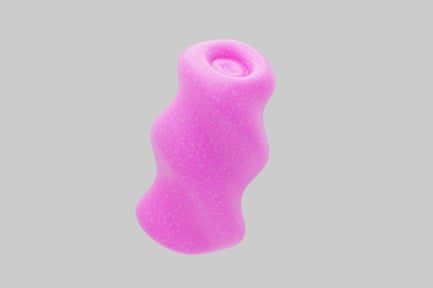 Wavy pink abstract vessel form