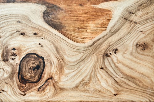 Preview: Horizontal arranged rustic brown weathered wood grain. Directly Above View.