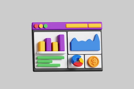 Preview: Financial dashboard cartoon style